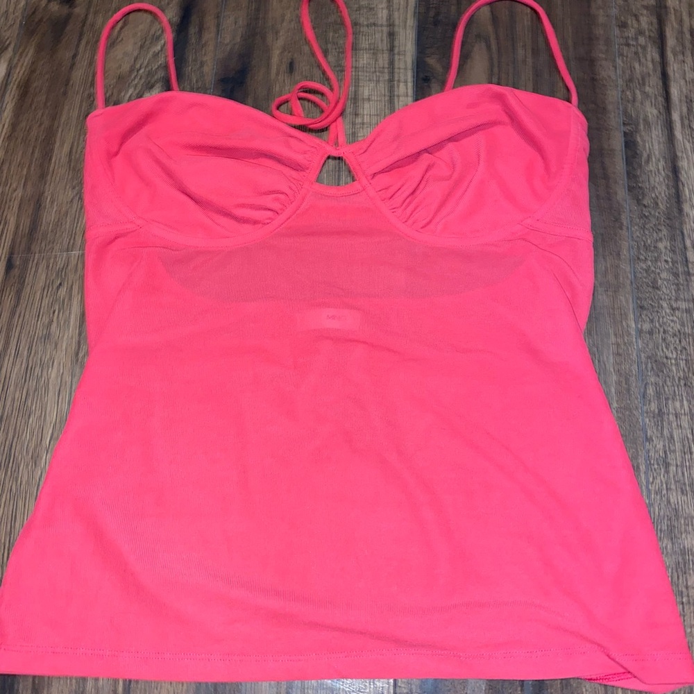 Mango Vibrant Pink Strappy Top